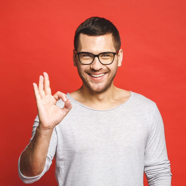 Mann steht für intuitive Bedienbarkeit einer Homepage